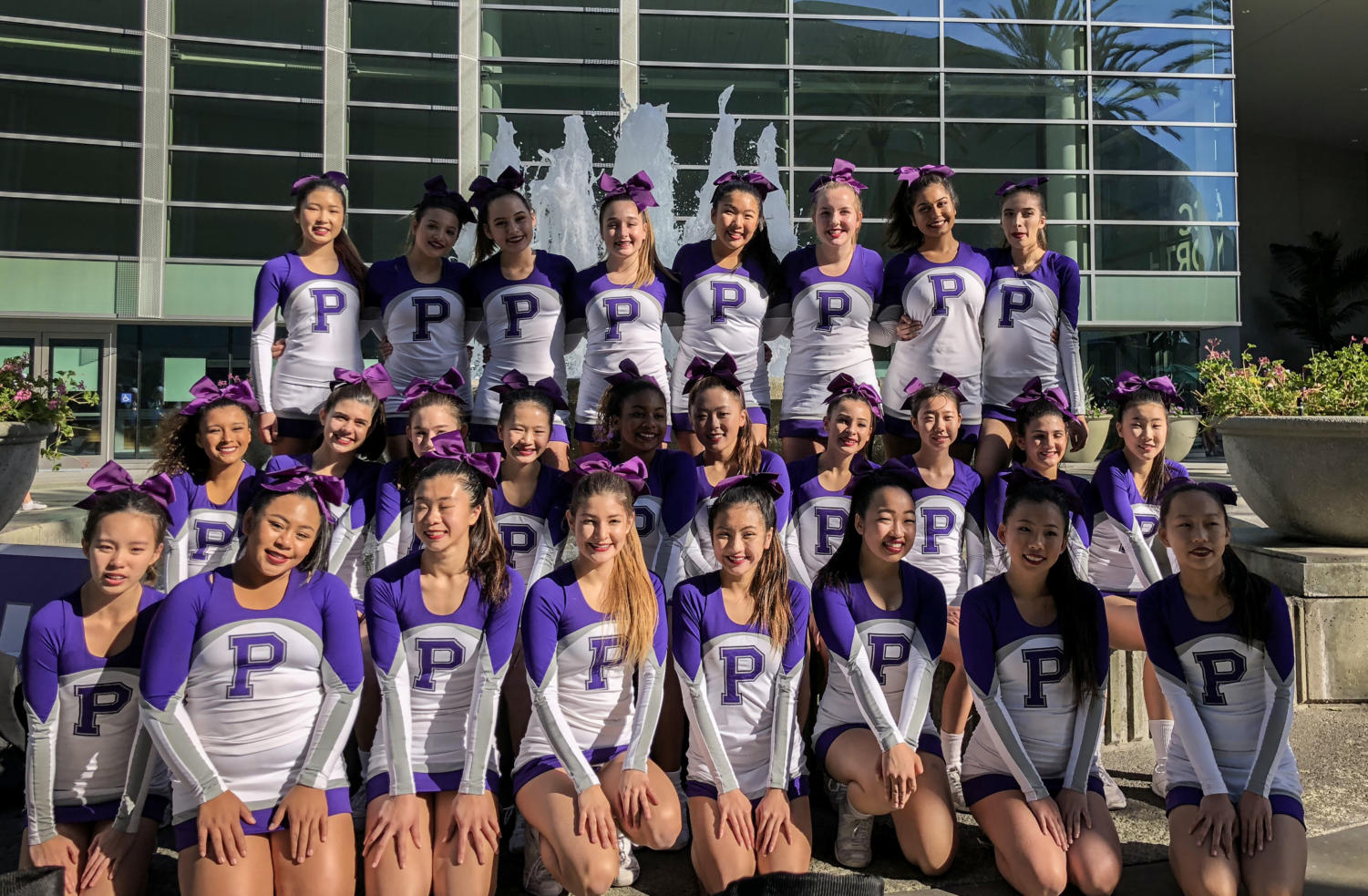 The cheer squad gathered at 10 a.m. on finals day to review score sheets and proceed to compete at 2:20 p.m. for a national ranking.
