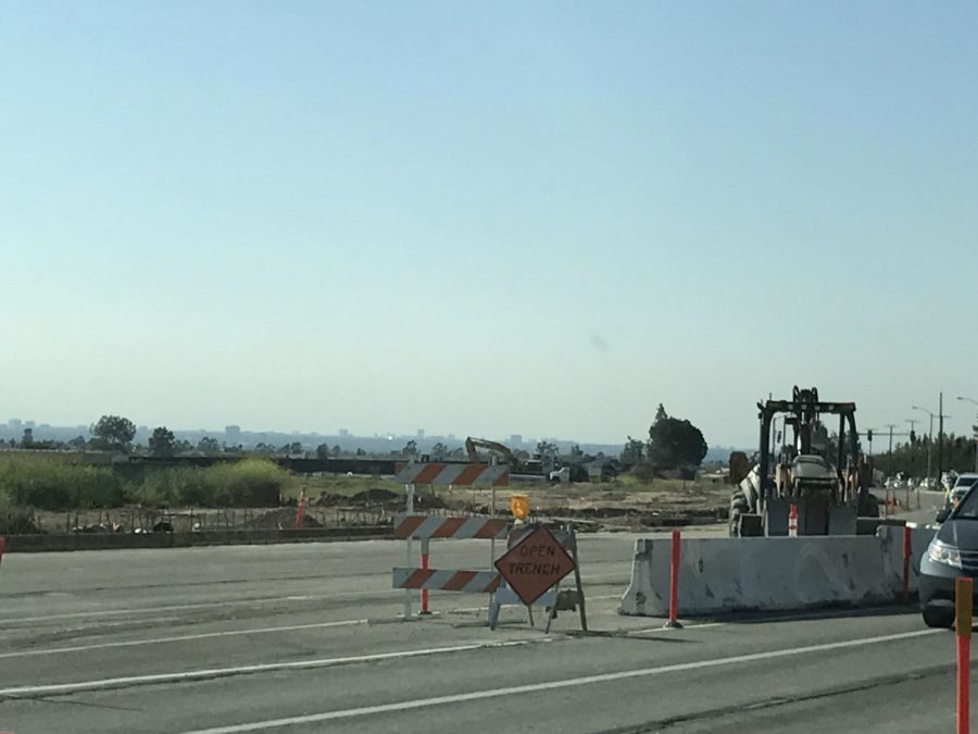 Irvine+Boulevard+has+been+under+construction+for+several+months.