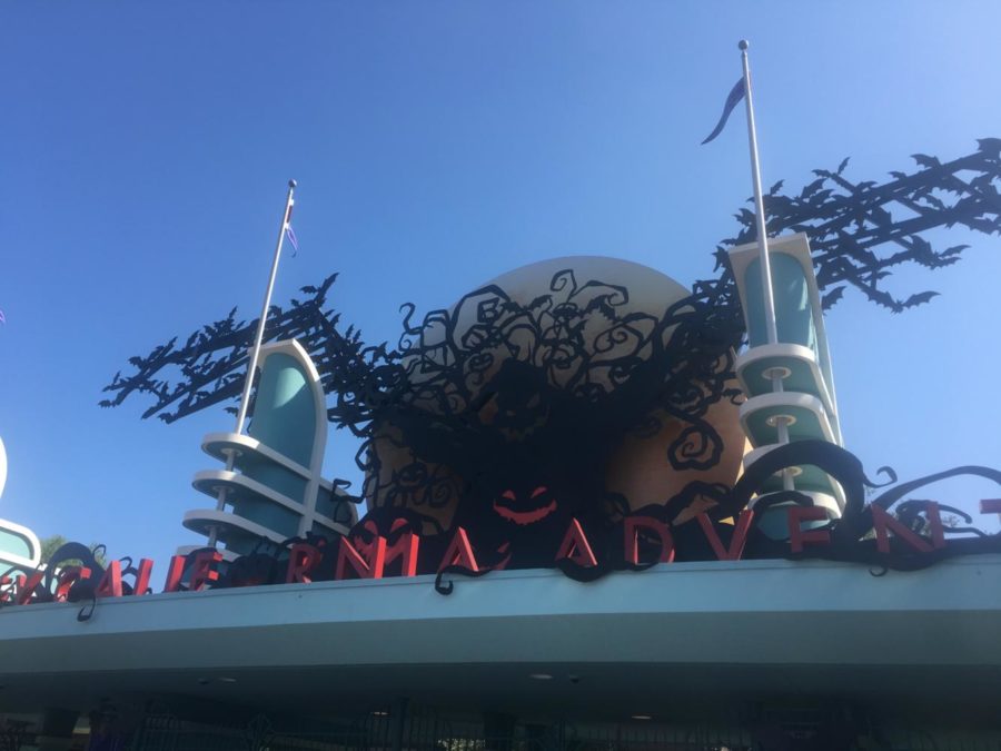 Disney decorates the gates to California Adventure. 