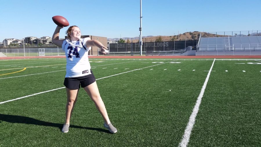 McMurray showcases her abilities while throwing the ball during practice.