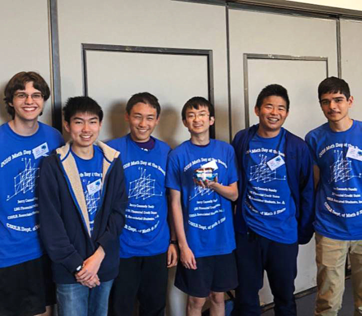 Math club members Nicholas Delianedis, William Hsieh, Joyee Chen, Anthony Tan, Harry Song and Nikhil Jha competed in Math Day at the Beach against other high schools’ math-specialized upperclassmen.
