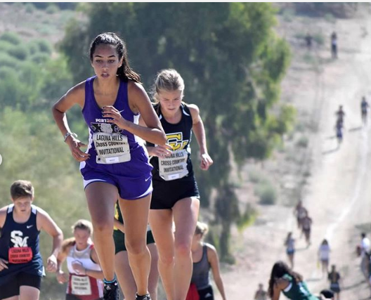 Izzy Green races in front of the competition at the Laguna Hills Invitational