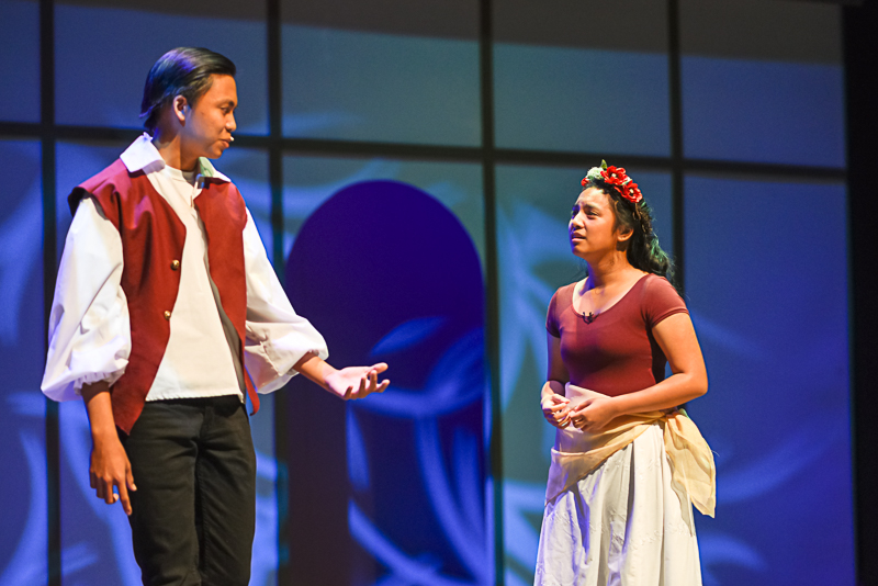 Helena in “A Midsummer Night’s Dream,” played by junior Ashley Pagador, wowed audience members with her intense expressions and intonations. Pagador’s acting prowess gave life to her character, a young maiden who has accidentally caught the attentions of the handsome Demetrius (sophomore Mccoy Cariaso) and Lysander (sophomore Ian Aros).
