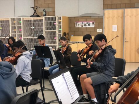 Concert Orchestra prepared for their performance by practicing weeks in advance to make the production as grand as can be.