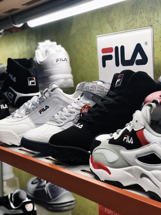 Shoewear is also a big part of winter fashion. Filas are gaining popularity due to their inner padding that insulates the foot while walking around campus. The popular shoe brand can be found at Journeys for $50-$80. The most popular model is the Fila Disruptor II.