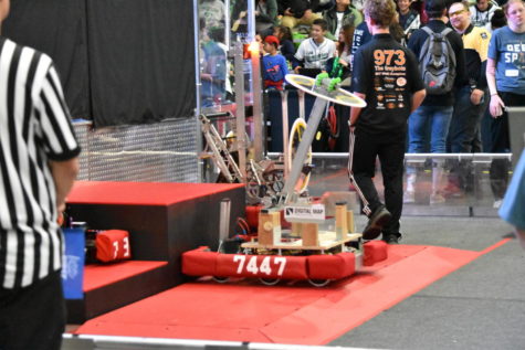 At the Orange County Regionals, the FIRST Robotics team won sixth place after its award-winning robot demonstrated several skills the judges were looking for. 