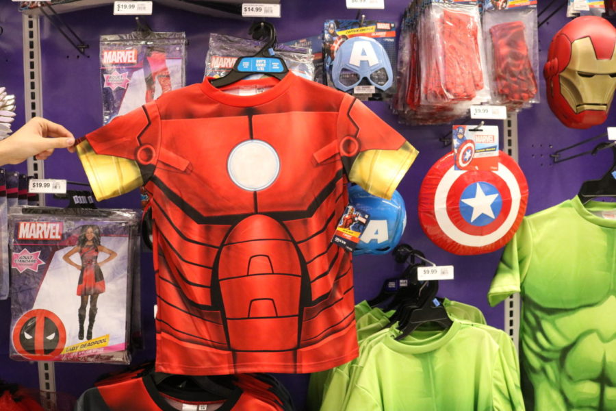 Recreating Iron Man is just as easy as purchasing this 9.99 t-shirt from a local Party City. The t-shirt can easily be paired with additional decorations like an Iron Man mask for 4.99 at the same location.