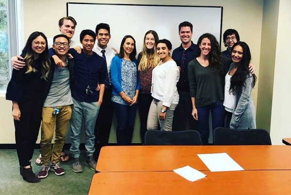 Pham (second from left) and Kranz (fourth from right) took multiple classes together due to both being focused on science during their graduate program.