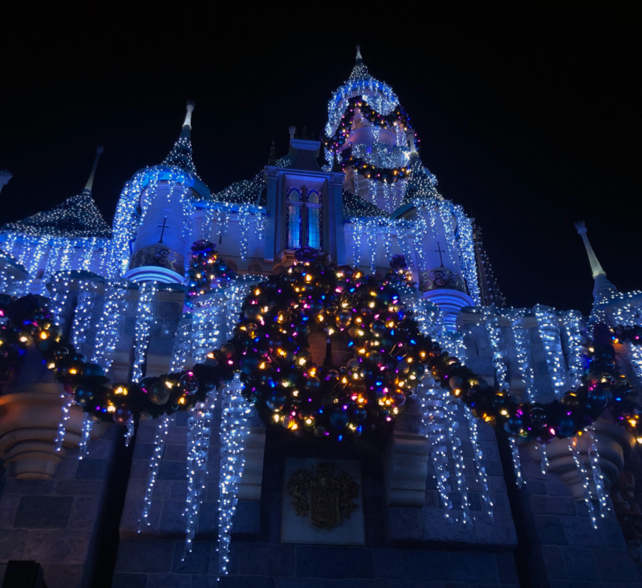51,000 lights glimmer over Sleeping Beauty’s castle, making the holiday season even more magical for all to enjoy.