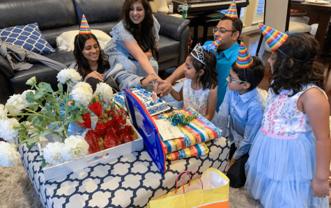 Junior Zarah Taufique celebrates her sister’s birthday with her extended family during the quarantine. While it may seem at times that the world has come to a halt, students are still finding safe ways to have fun with their family and friends.