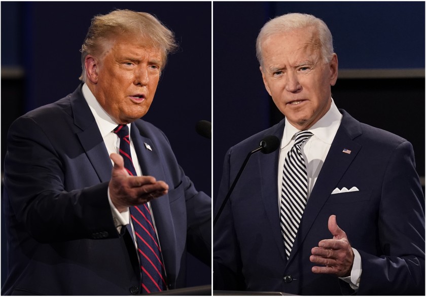 President+Donald+Trump+and+former+Vice+President+Joe+Biden+face+off+at+their+first+presidential+debate+on+Sept.+29+in+Cleveland%2C+Ohio.+The+debate+was+criticized+by+the+media+and+the+public+for+its+lack+of+decency+and+control+between+the+candidates+and+the+moderator.