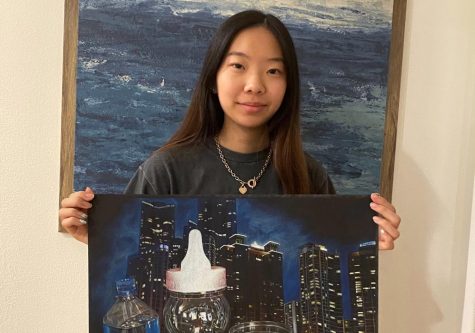 I tend to fill the paper a lot. Instead of just focusing on one main part, I like adding a lot of details and filling up the composition,” senior Grace Hong said.