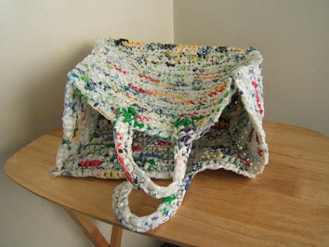 Plastic bags can be reused or repurposed as many necessary items, such as a reusable bag. This helps reduce plastic waste in oceans and the environment, while still looking stylish.