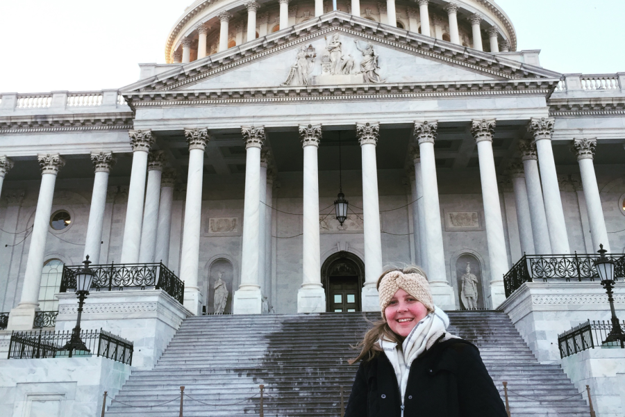 Marisa+Wilkerson+stands+in+front+of+the+U.S.+Capitol+Building+during+2017+when+she+moved+to+Washington%2C+D.C.+for+her+internship+with+an+interest+group+during+college.
