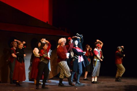 Captain Hook (sophomore Jay Shin) and his pirate gang dance to “Hook’s Tango.” The melody features an elegant, soft tune, contrasting the main lyrics of the song, which uncover Hook’s sinister personality and nefarious plans.
