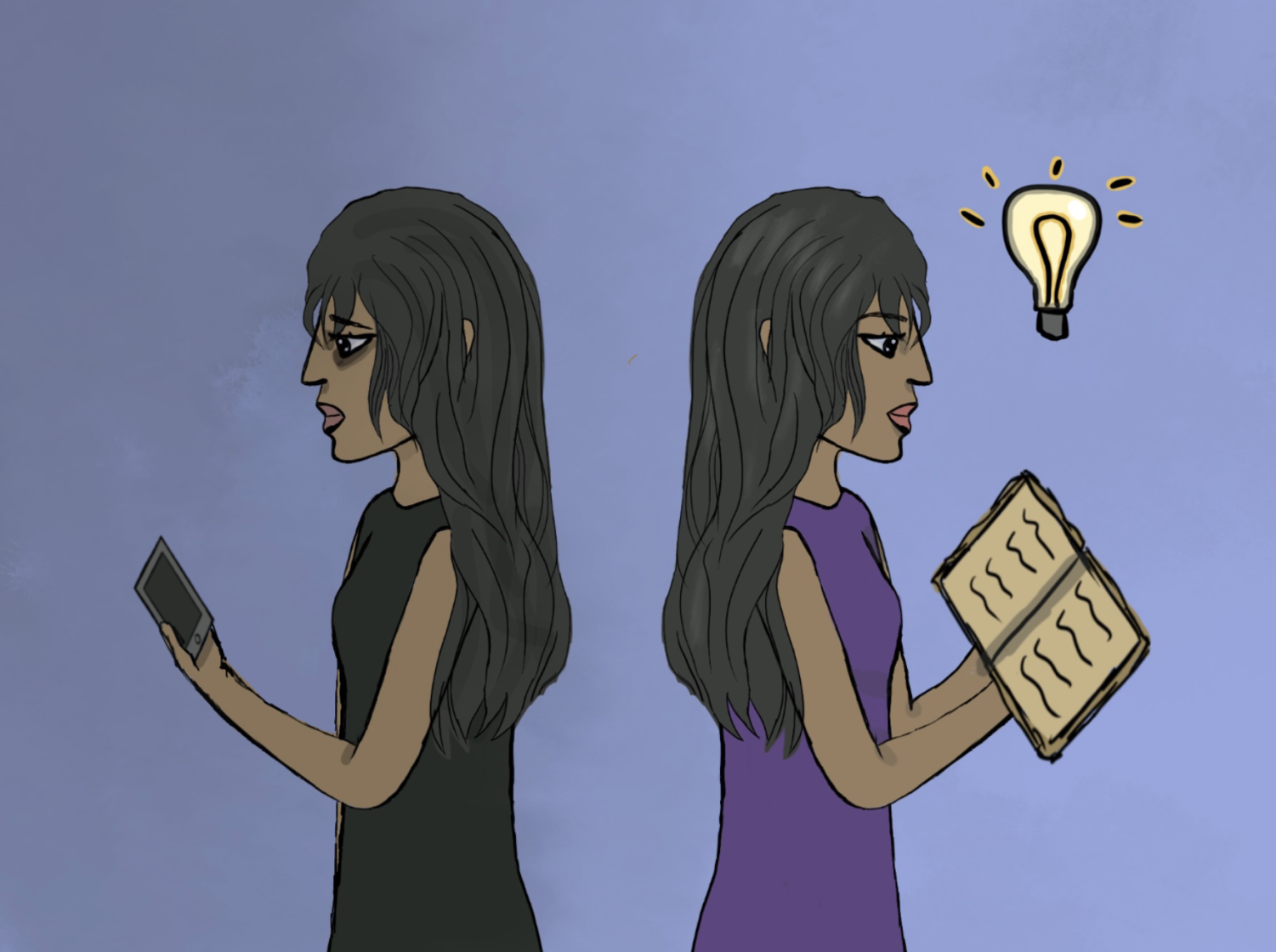 Spending many hours on a phone can lead to harmful effects like anxiety. Reading books allows students to reach a higher level of thinking and benefits them socially, according to NCBI. 