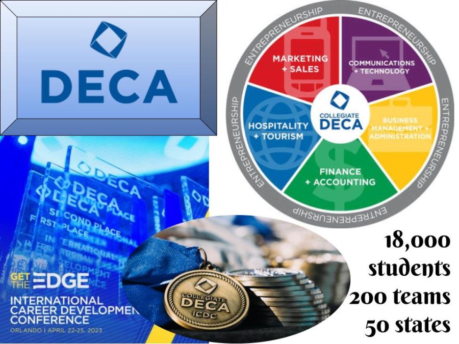 Juniors+Jasmine+Davis+and+Haniya+Hassaan+and+seniors+Yan+Dong%2C+Jana+Malek+and+Jenny+Zhang+attended+the+international+DECA+business+competition+on+April+22-25.+The+International+Career+Development+Conference+is+focused+on+enriching+students%E2%80%99+entrepreneurship+skills+in+finance%2C+marketing%2C+hospitality+and+tourism%2C+business+management+and+communications%2C+according+to+DECA.