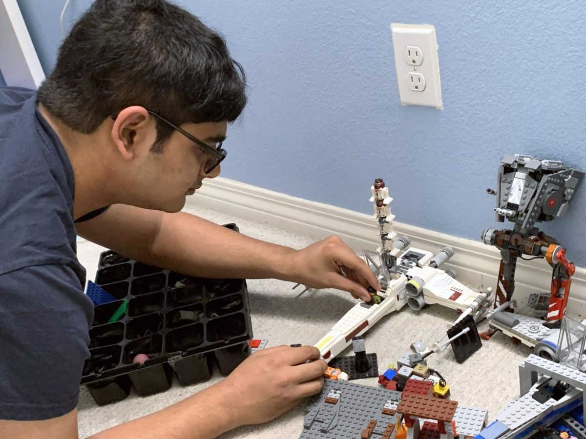 Junior Deep Goswami creates a rebel base that he started on Monday. The special starships are used to fight evil in the Star Wars universe, according to Goswami.