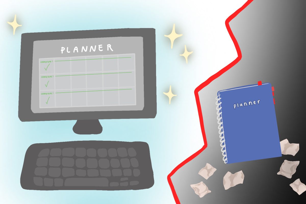 Amidst the digital age, mobile planners have become far more prevalent than physical planners; only 21 of 65 students polled on Instagram voted that they use a physical planner.