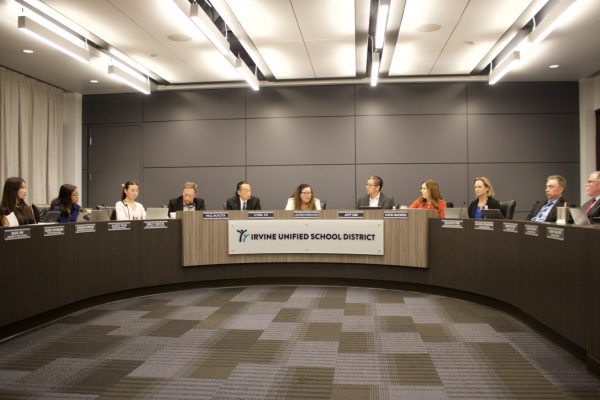 The Irvine Unified Board of Education heard public comments on whether to ban LGBTQ+ flags in its most recent meeting on Oct. 7. “This meeting being perhaps an eye opening moment for students and teachers alike to realize, ‘Wow, there are still a lot of prejudices and misunderstandings about the LGBTQ community,’ and we should talk about that to move forward,” English teacher Doris Schlothan said. “But in terms of coming back to this flag policy, I think [this conversation] is done.”