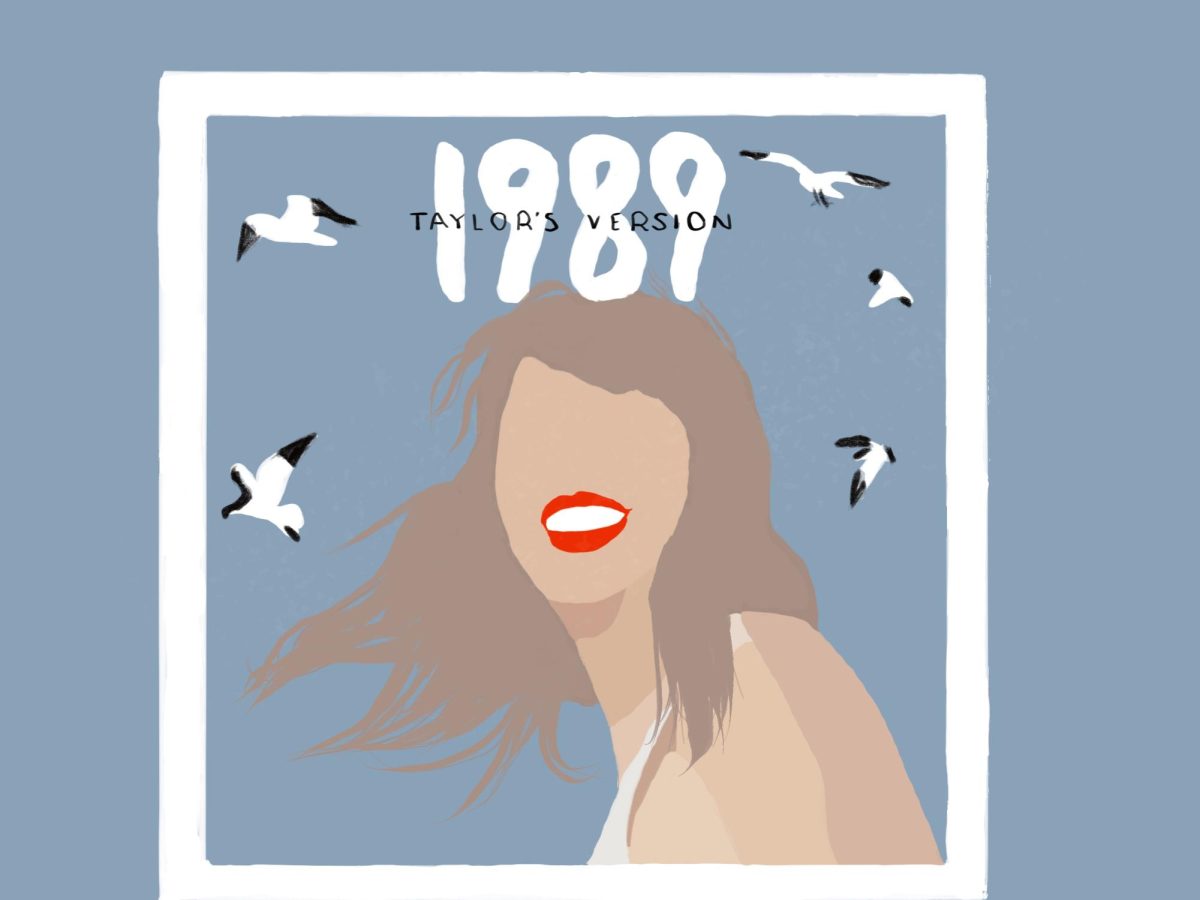 Taylor Swift released her re-recorded album, “1989,” on Oct. 29. The birds on her original album cover were “trapped” on her shirt, but here, they are flying freely, demonstrating the freedom she gained after the fight with her previous label.