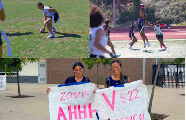 Zaara Batla and Vianna Pineda are the only two seniors on the flag football team. “It was just being part of a new group, a new team, seeing how far we could get in our first season,” Batla said. “That was really exciting to me.”