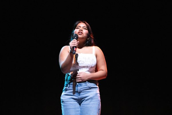 Senior Nithila Francis sings “Warrior” by Demi Lovato. Most of her extracurriculars involve singing, so she wanted to perform an activity that she was the most comfortable with, according to Francis. 