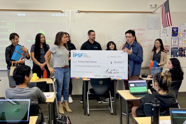Math teacher Ran Gu receives a $10,000 Innovative Grant from the Irvine Public Schools Foundation (IPSF). IPSF awards over $5,000,000 in grants, donations and program support to the Irvine Unified School District each year, according to IPSF.