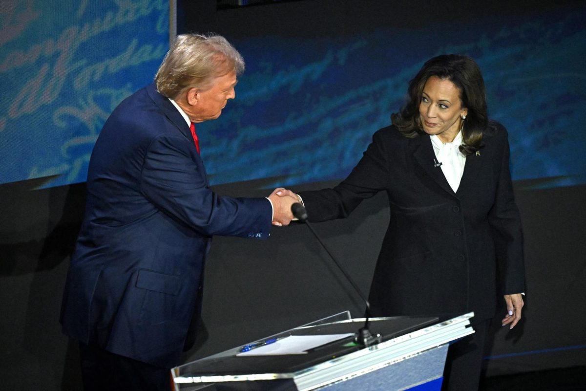 Vice President Kamala Harris shakes hands with former President Donald Trump at the second presidential debate. As the election nears its final stretch, both Harris and Trump are busy proving to voters that they are prepared to steer the country away from crisis. “I would like someone that has an actual plan,” AP Economics teacher James Ferrel said. “But I also want an element of humbleness to understand that their plan may not be perfect, and they may adjust as needed. Effective leadership requires them to make those difficult decisions.”