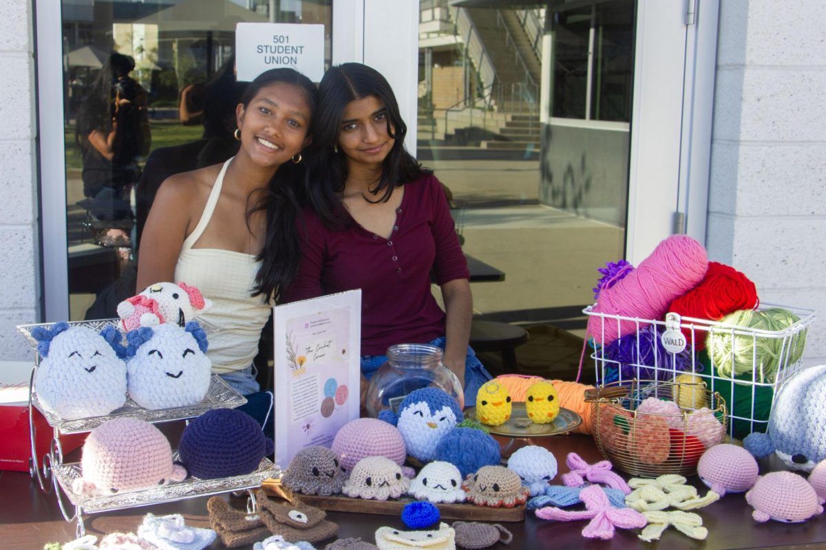 The Crochet Corner club presents a booth to sell items crocheted by its members. “People are so nice and supportive,” Crochet Corner president and sophomore Anusha Jauhri said. “I think events like these are so important since it gives opportunities to more art-based clubs to show what they have been working on because sometimes that goes unnoticed.”